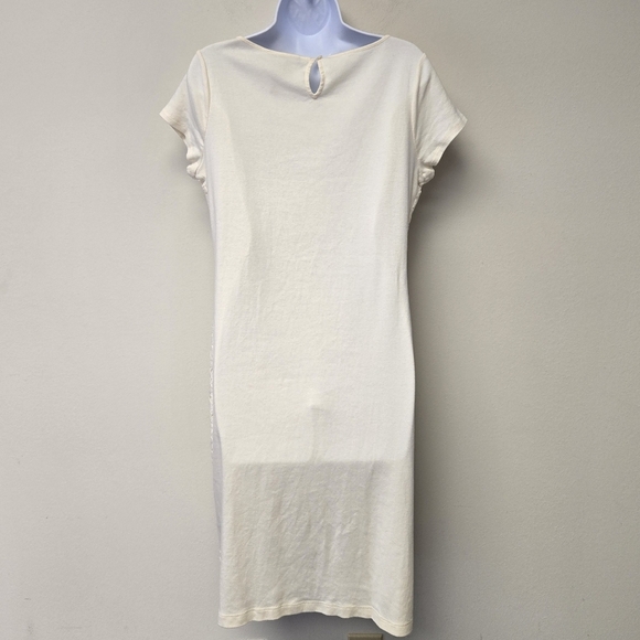 Lauren Ralph Lauren Lace Front Shift Dress Cream L - Picture 2 of 7